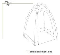 ZEMPIRE Pocket Rocket Shower / Toilet Tent - Charcoal/Black -Cheap Awning Store 14167 6