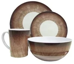 Streetwize 16pce Stone Melamine Dinner Set