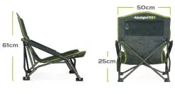 ZEMPIRE Frontrow Chair - Green/Charcoal Stripe -Cheap Awning Store 21412 4