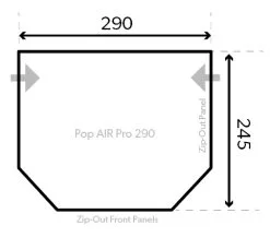 Dometic Pop Air Pro 290 Caravan Awning 2023 - EACH -Cheap Awning Store 22608 7