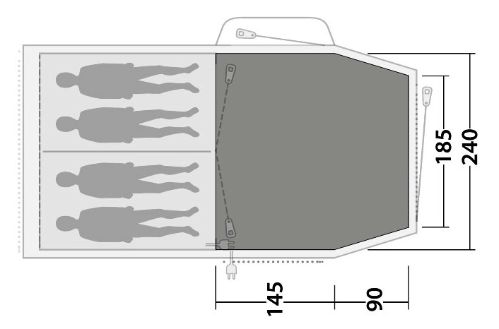 Outwell Dayton 4 Flat Woven Tent Carpet 2020 - Each 2 Outwell Dayton 4 Flat Woven Tent Carpet 2020 - Each - Image 2