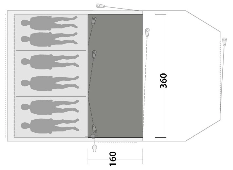 Outwell Collingwood 6 Flat Woven Tent Carpet 2020 - Each 2 Outwell Collingwood 6 Flat Woven Tent Carpet 2020 - Each - Image 2