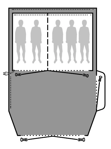 Outwell Nevada 5P Footprint Groundsheet - Each 2 Outwell Nevada 5P Footprint Groundsheet - Each - Image 2