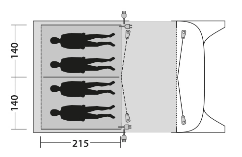 Outwell Blossburg 380A Inner Tent - Each 2 Outwell Blossburg 380A Inner Tent - Each - Image 2
