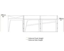 ZEMPIRE Fortress V2 Canvas Air Tent - Charcoal -Cheap Awning Store 25981 20