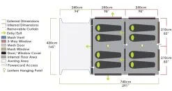 ZEMPIRE Fortress V2 Canvas Air Tent - Charcoal -Cheap Awning Store 25981 6