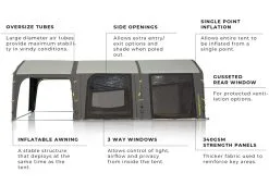 ZEMPIRE Fortress V2 Canvas Air Tent - Charcoal -Cheap Awning Store 25981 9