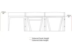 ZEMPIRE Airforce 1 Air Canvas Series V2 2023 - Charcoal -Cheap Awning Store 25982 20