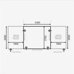 Dometic Club Air All-Season 330 Awning 2023 - S / 235cm - 265cm 10 Dometic Club Air All-Season 330 Awning 2023 - S / 235cm - 265cm -Cheap Awning Store 30340 3