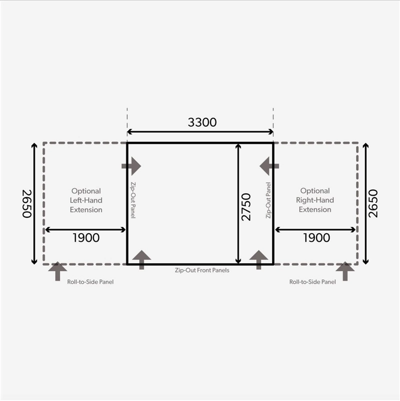 Dometic Club Air All-Season 330 Awning 2023 - S / 235cm - 265cm 4 Dometic Club Air All-Season 330 Awning 2023 - S / 235cm - 265cm - Image 4