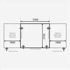 Dometic Club Air Pro 330 Caravan Awning 2023 - S / 235 - 265cm -Cheap Awning Store 30352 3