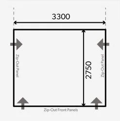 Dometic Club Air Pro 330 Caravan Awning 2023 - S / 235 - 265cm -Cheap Awning Store 30352 4