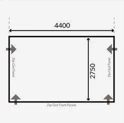 Dometic Club Air Pro 440 Caravan Awning 2023 - S / 235-265cm -Cheap Awning Store 30356 4