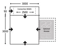 Kampa Cross AIR Drive Away Awning 2023 -Cheap Awning Store 30474 5