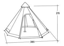 Easy Camp Moonlight Tipi Tent 2023 - Each -Cheap Awning Store 30559 3