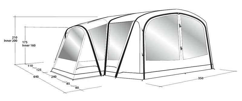 Outwell Oakdale 5PA Air Tent 2023 - Each 6 Outwell Oakdale 5PA Air Tent 2023 - Each - Image 6