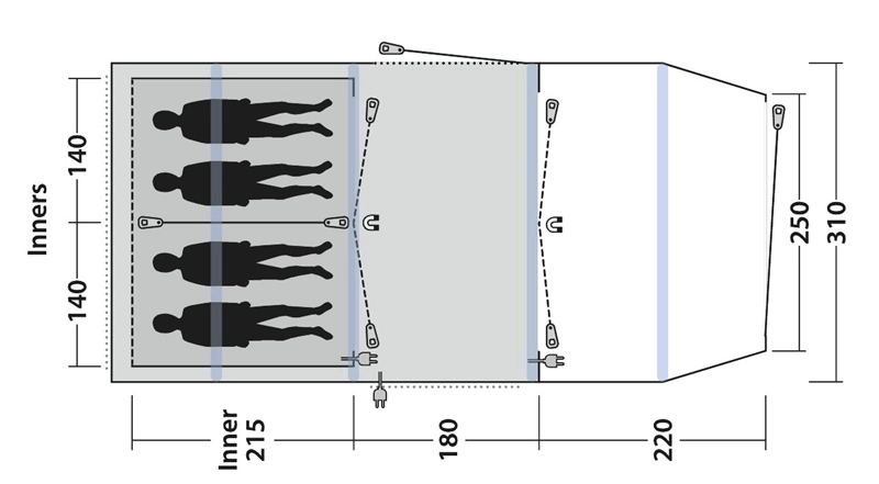Outwell Parkdale 4PA Air Tent 2023 - Each 4 Outwell Parkdale 4PA Air Tent 2023 - Each - Image 4