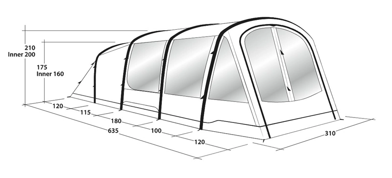 Outwell Parkdale 4PA Air Tent 2023 - Each 5 Outwell Parkdale 4PA Air Tent 2023 - Each - Image 5