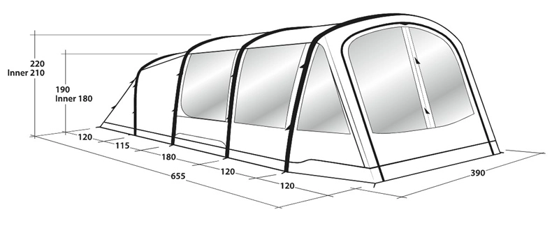 Outwell Parkdale 6PA Air Tent 2023 - Each 4 Outwell Parkdale 6PA Air Tent 2023 - Each - Image 4