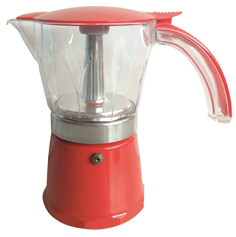 Incasa 6-Cup Red Moka Coffe Pot 3 Incasa 6-Cup Red Moka Coffe Pot - Image 3