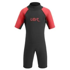Urban Beach Kids Sharptooth Short Wetsuit - Red - Age 5-6