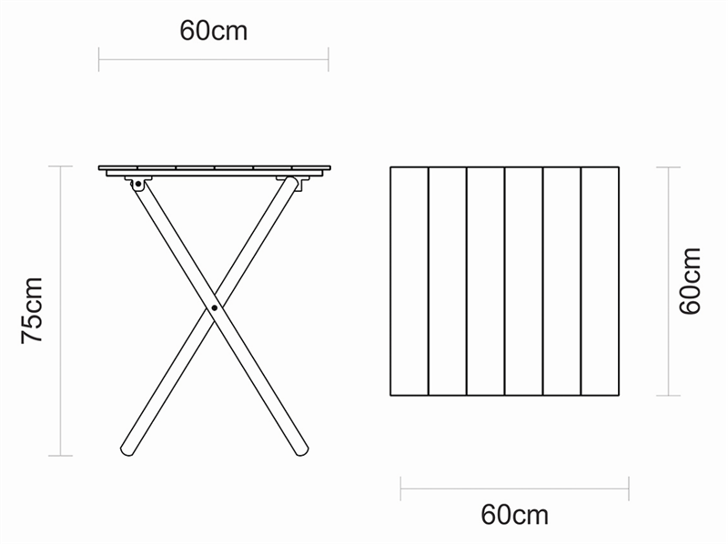 Tramontina Bistro Set Natural Wood 5 Tramontina Bistro Set Natural Wood - Image 5