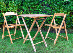 Tramontina Bistro Set Natural Wood -Cheap Awning Store 31230 7