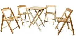 Tramontina Bistro Set 5 Piece Natural Wood