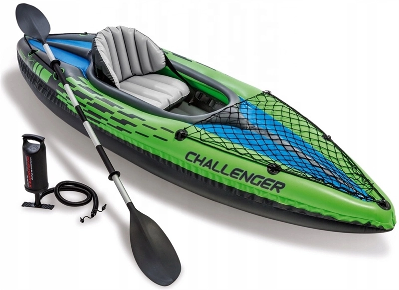 Intex Challenger K1 One Person Inflatable Kayak Set 1 Intex Challenger K1 One Person Inflatable Kayak Set