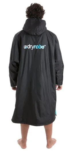 Dryrobe Advance Long Sleeve Changing Robe - Black/Blue - Medium - Black/Blue -Cheap Awning Store 31861 3