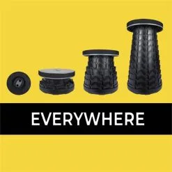 MiniMax Adjustable Height Telescopic Stool - Colour: Black -Cheap Awning Store 32132 7