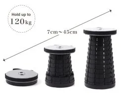 MiniMax Adjustable Height Telescopic Stool - Colour: Black -Cheap Awning Store 32132 8