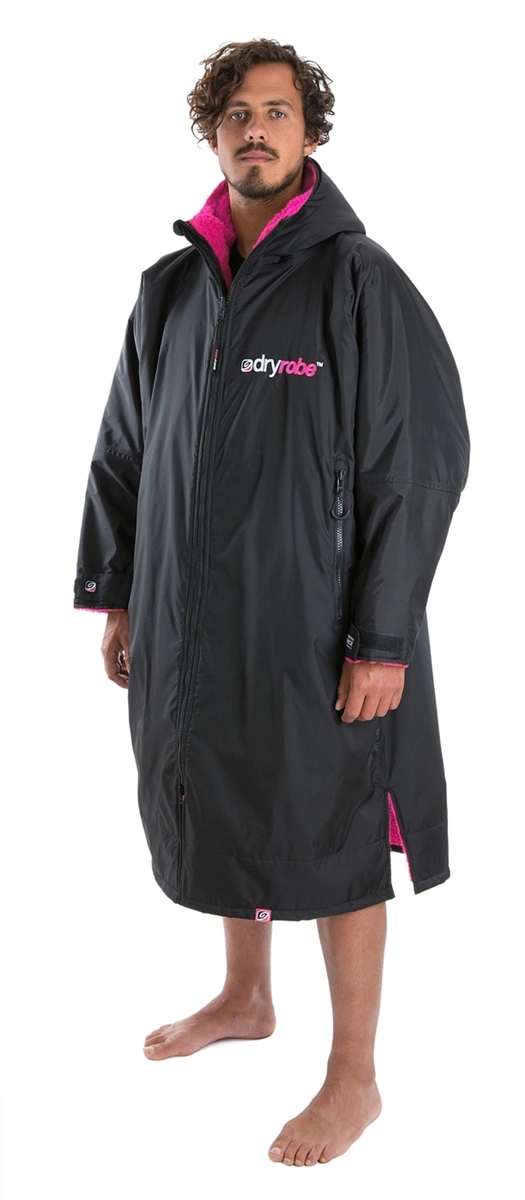 Dryrobe Advance Long Sleeve Changing Robe - Black/Pink - Large - Black/Pink 5 Dryrobe Advance Long Sleeve Changing Robe - Black/Pink - Large - Black/Pink - Image 5