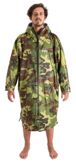 Dryrobe Advance Long Sleeve Changing Robe - Camo/Grey - Small - Camouflage/Grey