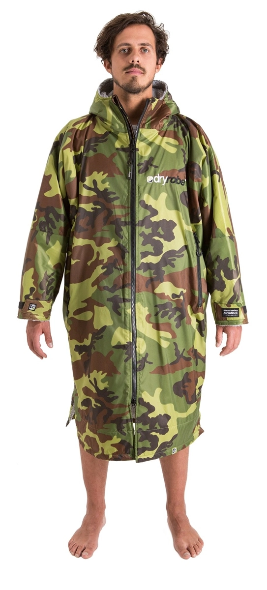 Dryrobe Advance Long Sleeve Changing Robe - Camo/Grey - Small - Camouflage/Grey 1 Dryrobe Advance Long Sleeve Changing Robe - Camo/Grey - Small - Camouflage/Grey