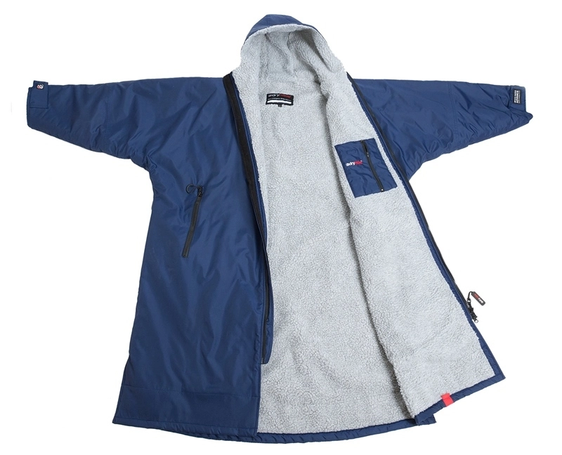 Dryrobe Advance Long Sleeve Changing Robe - Navy/Grey - Medium - Navy/Grey 3 Dryrobe Advance Long Sleeve Changing Robe - Navy/Grey - Medium - Navy/Grey - Image 3