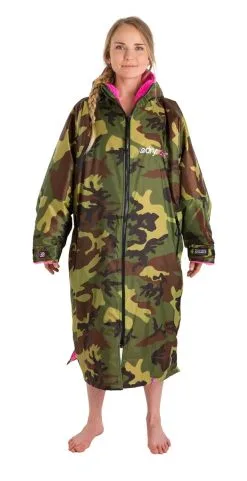 Dryrobe Advance Long Sleeve Changing Robe - Camo/Pink - Medium - Camo/Pink -Cheap Awning Store 33039 2