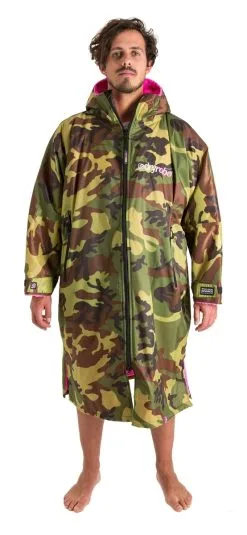Dryrobe Advance Long Sleeve Changing Robe - Camo/Pink - Medium - Camo/Pink