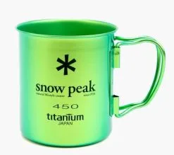 Snow Peak Titanium Single Wall 450 Mug - Blue -Cheap Awning Store 33539 2