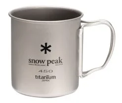 Snow Peak Titanium Single Wall 450 Mug - Blue