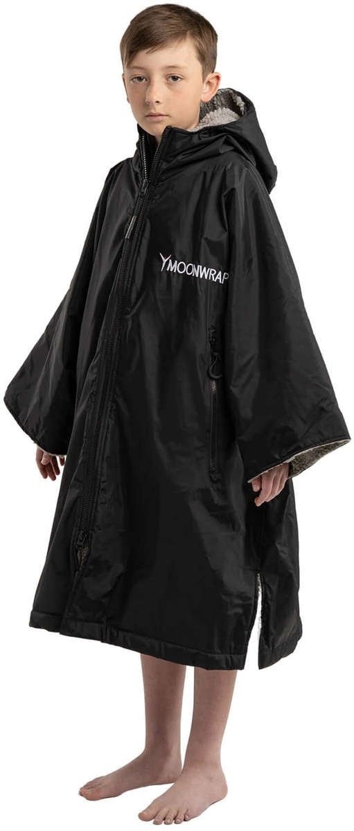 Frostfire Moonwrap Kids Changing Robe - Black - XS - Age 5-8 6 Frostfire Moonwrap Kids Changing Robe - Black - XS - Age 5-8 - Image 6