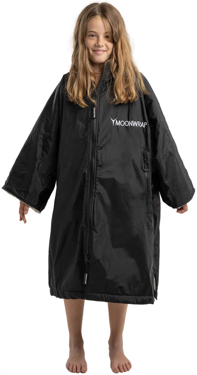 Frostfire Moonwrap Kids Changing Robe - Black - XS - Age 5-8 1 Frostfire Moonwrap Kids Changing Robe - Black - XS - Age 5-8