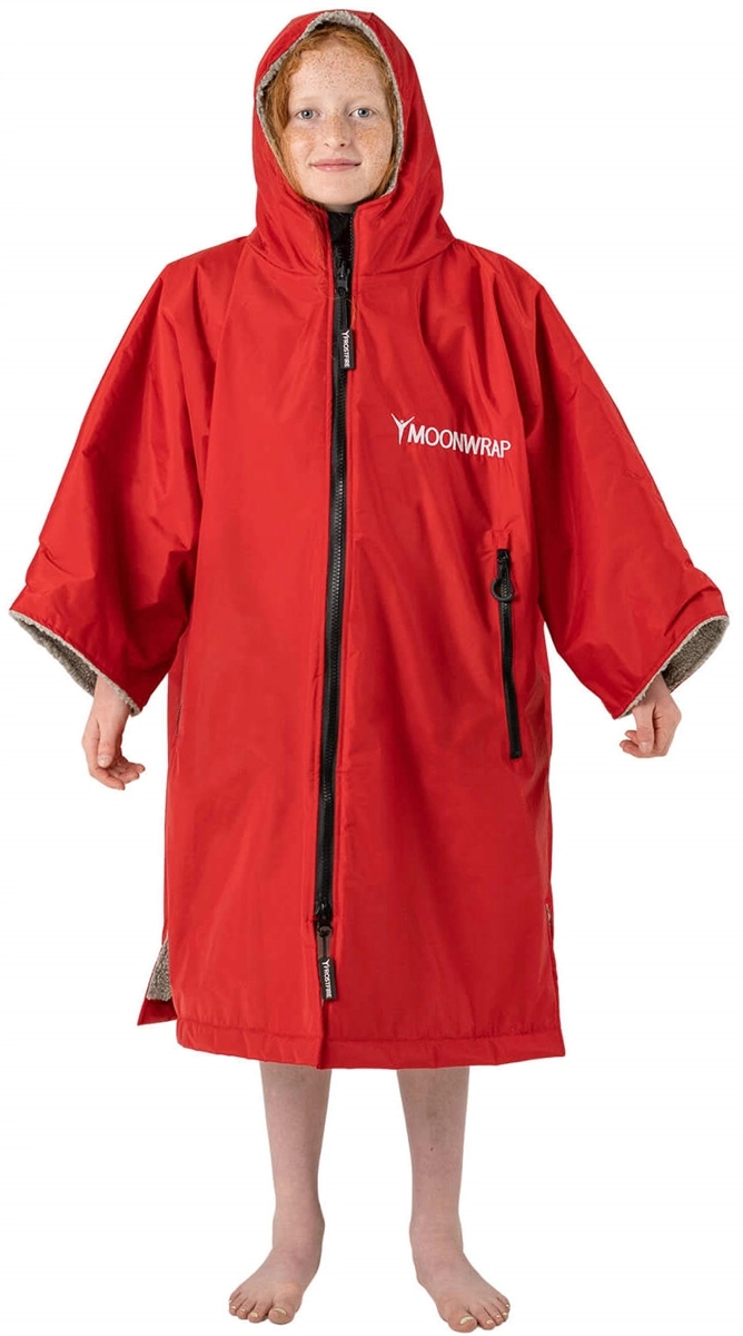 Frostfire Moonwrap Kids Changing Robe - Crimson Red - XS - Age 5-8 3 Frostfire Moonwrap Kids Changing Robe - Crimson Red - XS - Age 5-8 - Image 3