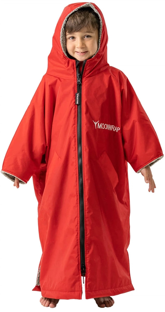 Frostfire Moonwrap Kids Changing Robe - Crimson Red - XS - Age 5-8 8 Frostfire Moonwrap Kids Changing Robe - Crimson Red - XS - Age 5-8 - Image 8