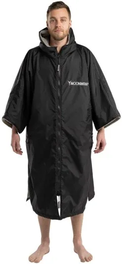 Frostfire Moonwrap Short Sleeve Changing Robe - Black - One Size