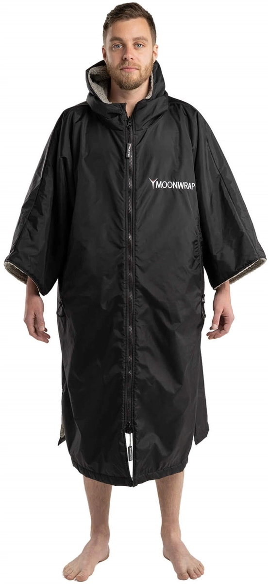 Frostfire Moonwrap Short Sleeve Changing Robe - Black - One Size 1 Frostfire Moonwrap Short Sleeve Changing Robe - Black - One Size
