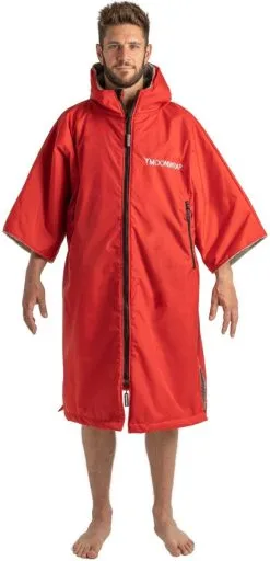 Frostfire Moonwrap Short Sleeve Changing Robe - Crimson Red