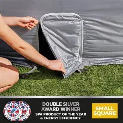 CleverSpa Universal Small Square 160cm Thermal Hot Tub Cover -Cheap Awning Store 33749 8