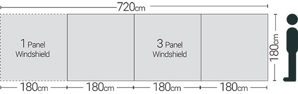 Quest Screen Shield 1 Panel Windbreak 5 Quest Screen Shield 1 Panel Windbreak - Image 5