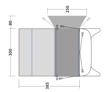 Outwell Blossburg 380 Air Awning 2023 3 Outwell Blossburg 380 Air Awning 2023 - Image 3
